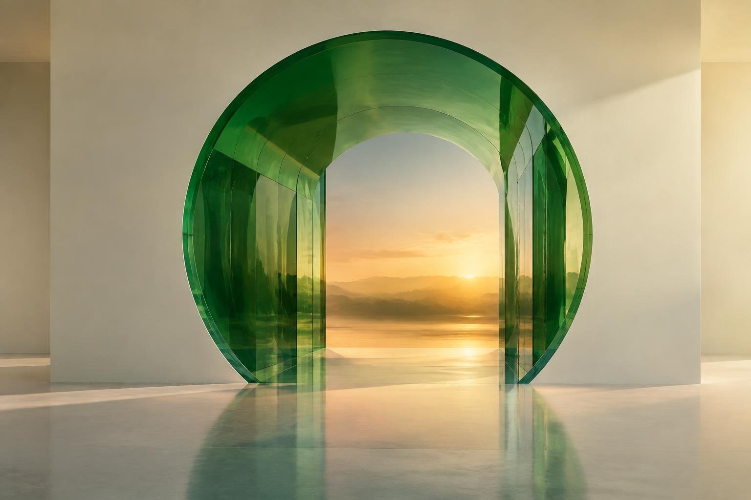 Abstract light refraction illustrating a connected digital system