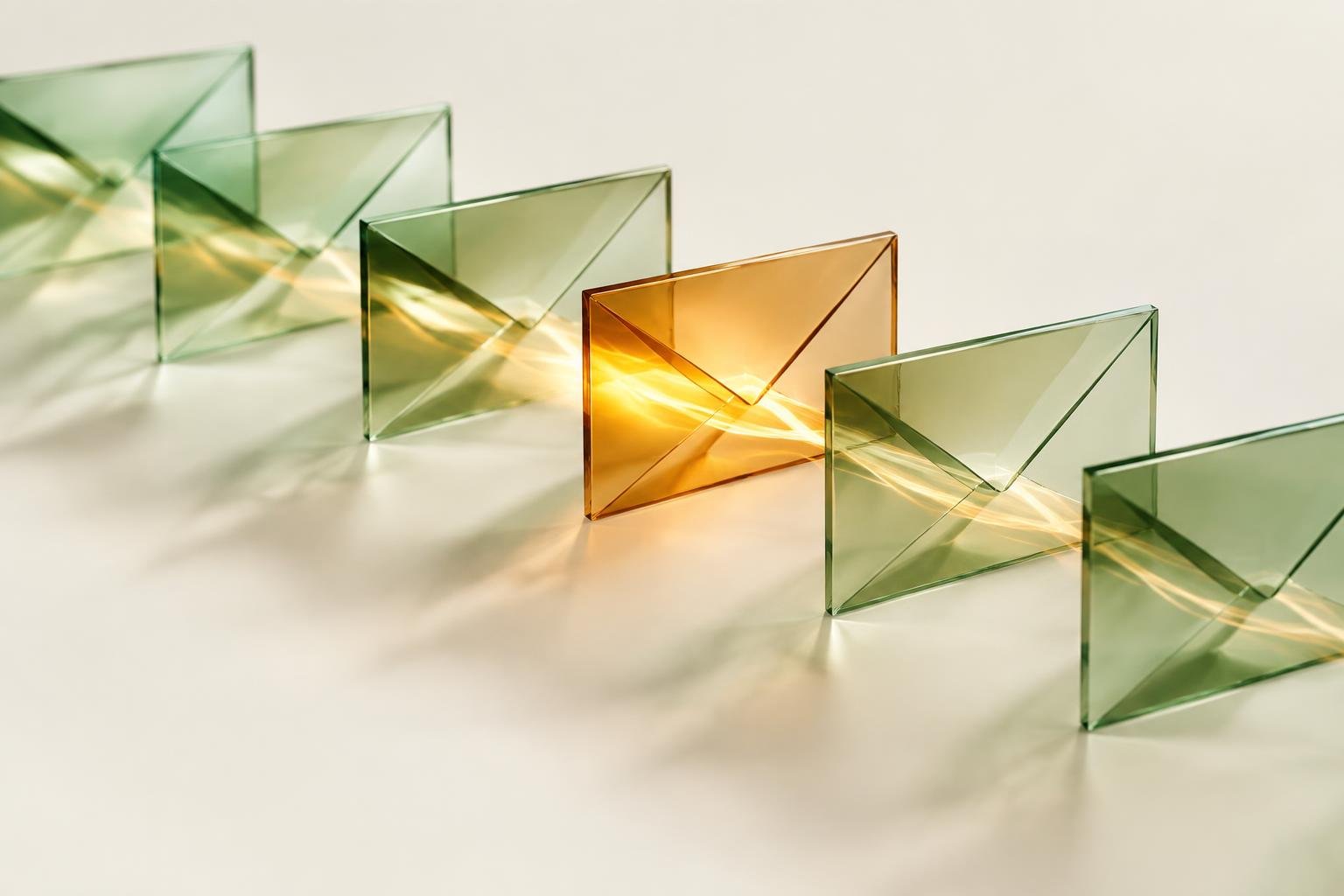 Abstract light refraction illustrating a connected digital system
